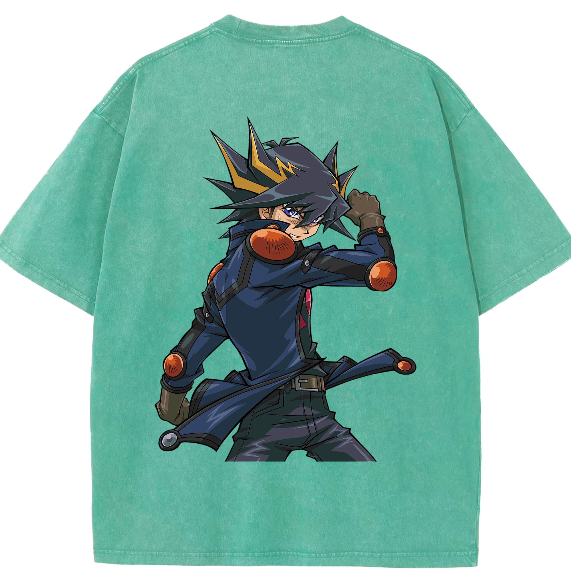 （画像用） 遊☆戯☆王 Yu-Gi-Oh! 綿100% ヴィンテージ風 半袖Tシャツ（背面プリント）